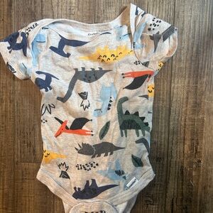 Gerber 4pk Onesies with Dinosaur Print